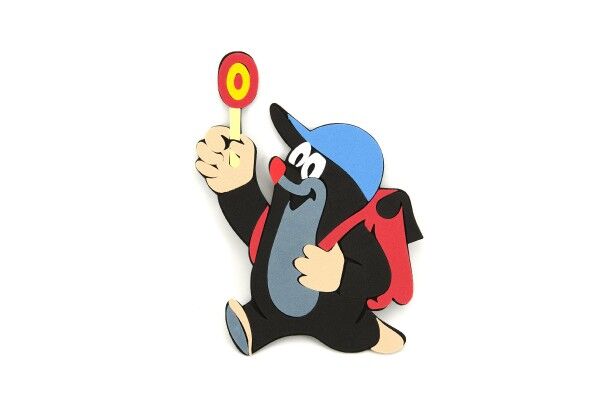 Krtek dekorace pěnová různé druhy 22cm lízátko